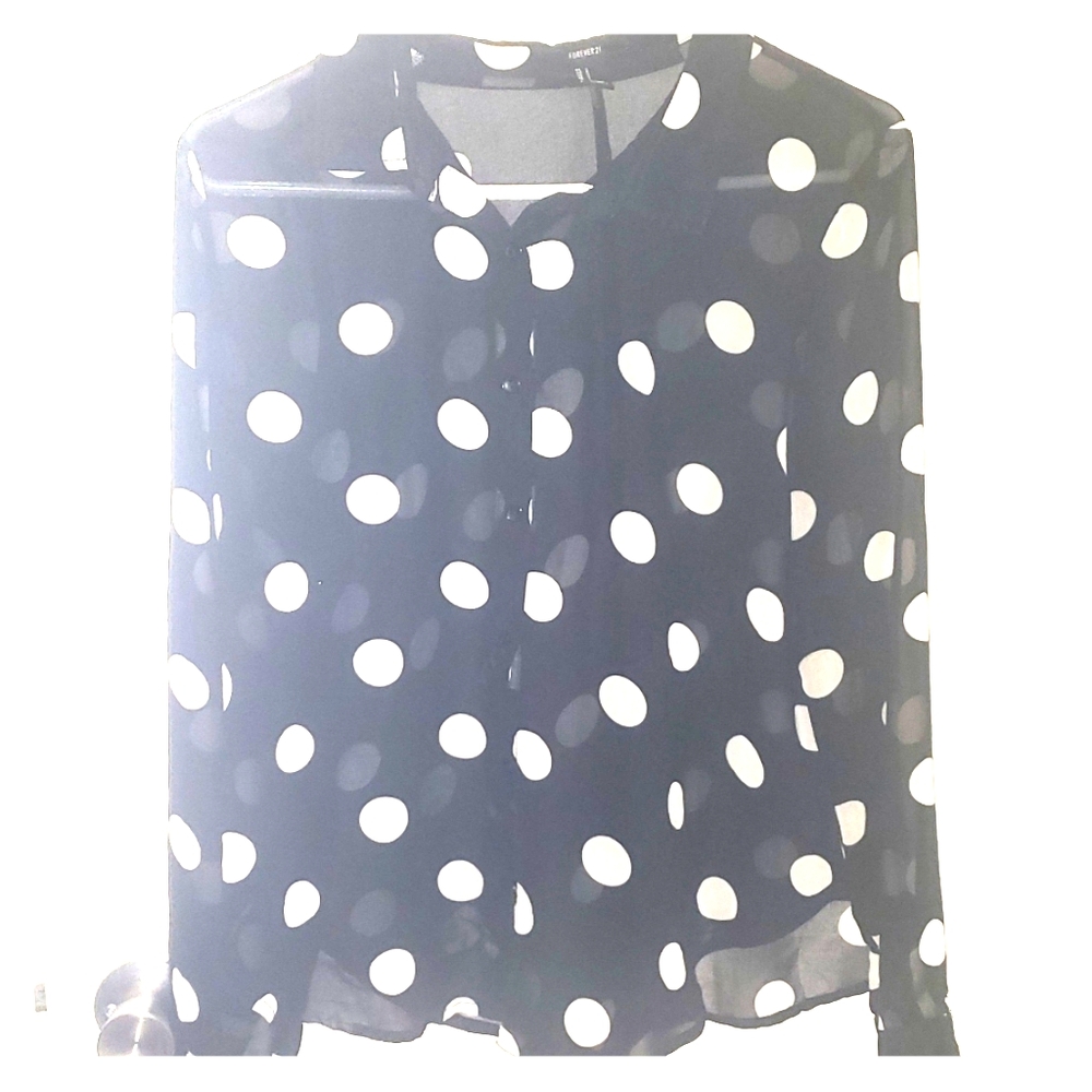 See through Sm. long sleeve blouse. Soft and silky
